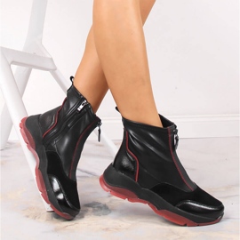 Women's black leather insulated boots Filippo 1