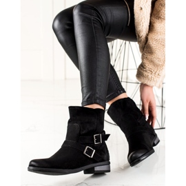 W. Potocki Potocki slip-on suede boots black 1