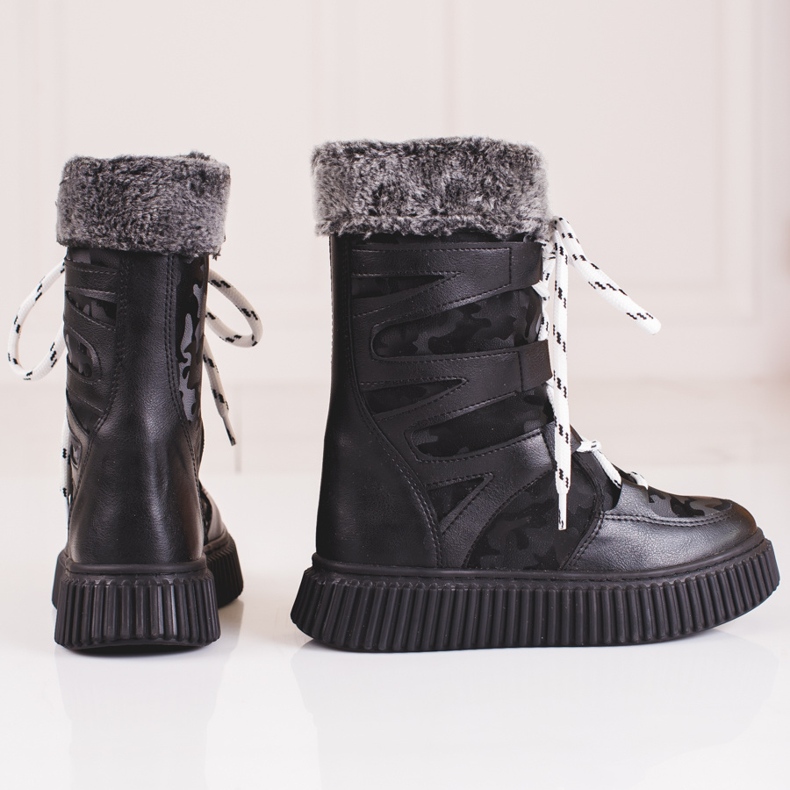 W. Potocki Children's snow boots Potocki camo black 1