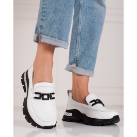 Women's white shoes made of Shelovet leather 2 Women's white shoes made of Shelovet leather 2