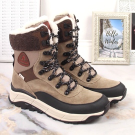 Women's waterproof leather snow boots Rieker Revolution W0066-64 beige 2 Women's waterproof leather snow boots Rieker Revolution W0066-64 beige 2