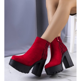 BM Red ankle boots on a high Khalid post 1