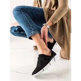 Evento Black Leather Shoes With Lacing 1 Evento Black Leather Shoes With Lacing 1