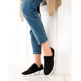 Evento Black Leather Shoes With Lacing 2