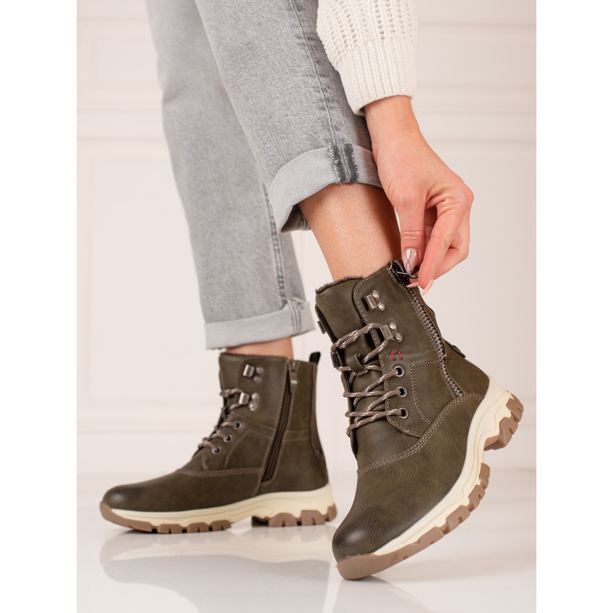 SHELOVET lace-up trappers | eBay