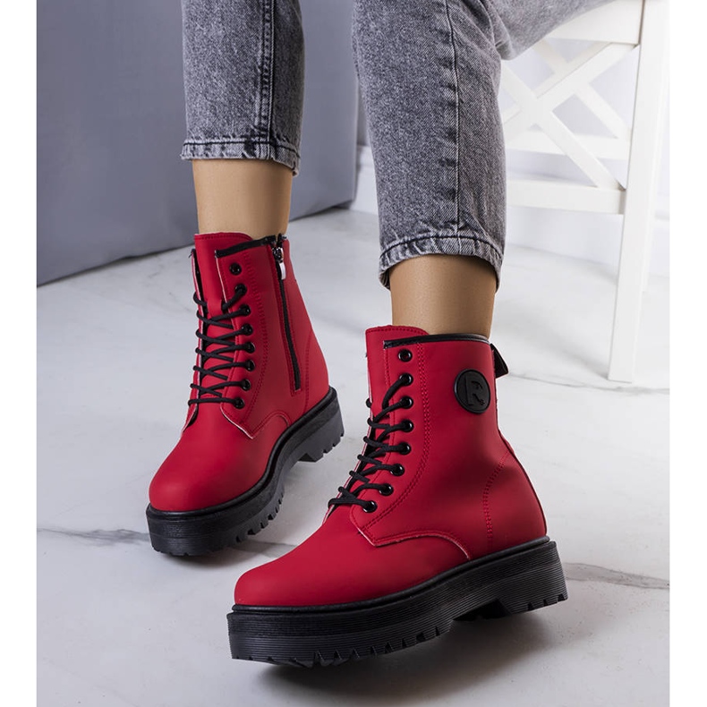 Dirk matt red hiking boots 1