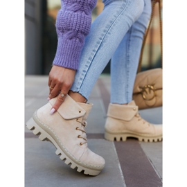 S.Barski Suede Trapper Ankle Boots, Light Beige 3