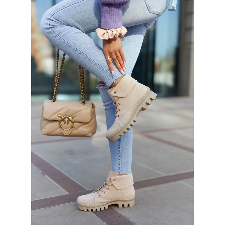 S.Barski Suede Trapper Ankle Boots, Light Beige 2 S.Barski Suede Trapper Ankle Boots, Light Beige 2