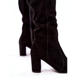 Women's Suede Laura Messi Boots Black 1415 4