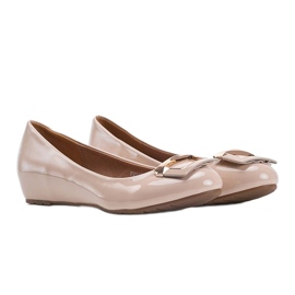 Beige wedge heel shoes Lillie 3