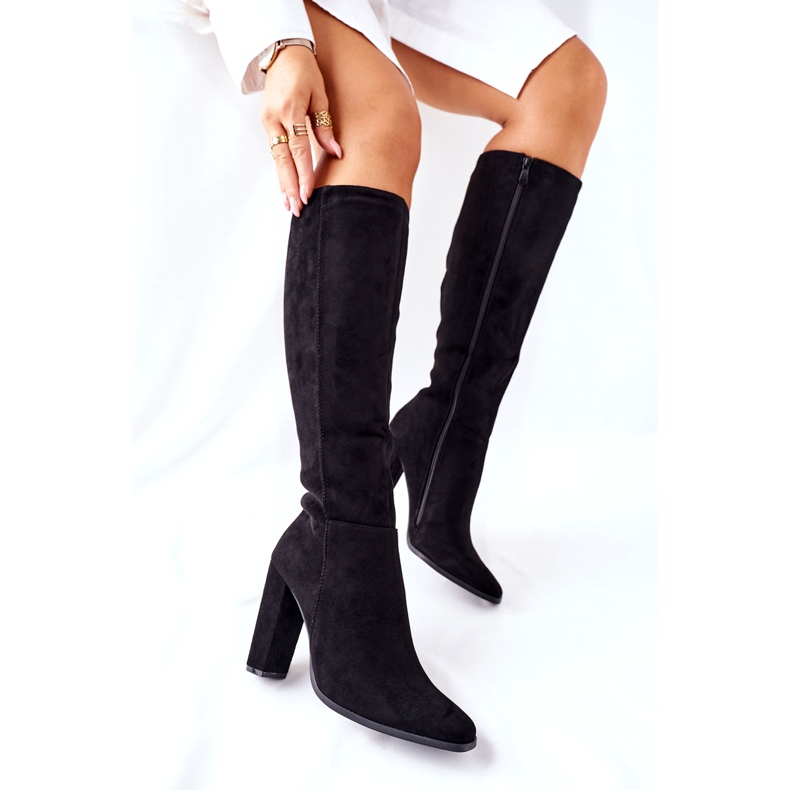 PS1 Women's Boots On Heel Warm Black Finner 4