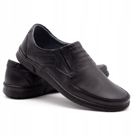Olivier Men's slip-on shoes 7053 black 2