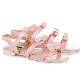 Vices Lacquered Sandals With Bows pink 1