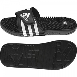 Adidas Adissage M 078260 slippers white black 1 Adidas Adissage M 078260 slippers white black 1