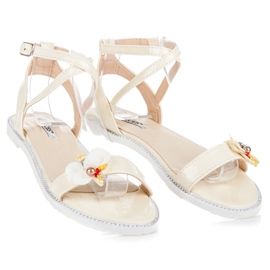 Vices Lacquered Sandals With A Butterfly yellow 2