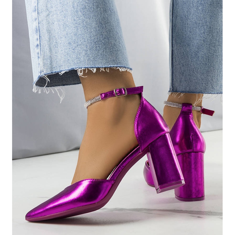 BM Pink pumps with Leighton cubic zirconia 1