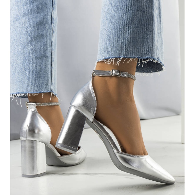 BM Silver pumps with Leighton cubic zirconia 1