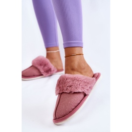 Women's Warm Slippers With Fur Dark pink Franco 2 Women's Warm Slippers With Fur Dark pink Franco 2