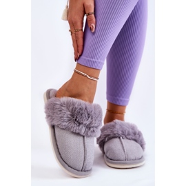 Women's Warm Slippers With Fur Franco Gray grey 1