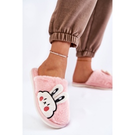 BM Women's Fur Slippers With Rabbit Light pink Trisha 2