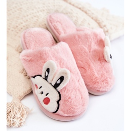 BM Women's Fur Slippers With Rabbit Light pink Trisha 5