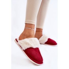 Women's Smooth Slippers With Fur Red Morisea 2
