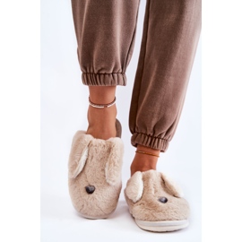 Women's Beige Fur Slippers, Slippers Remmi 2