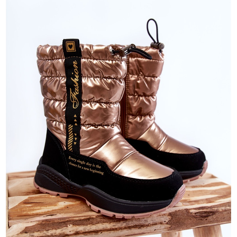 Children's Wool Warm Snow Boots On Golden Delhi Slider 1