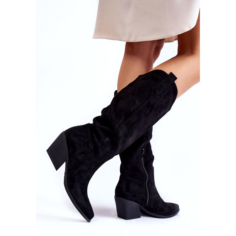 FB2 Women's Suede Boots Black Alaina 2
