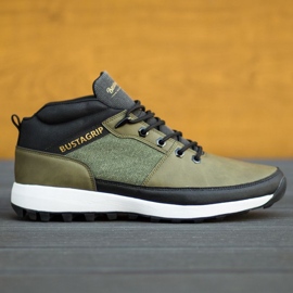 Leather sneakers shoes Trax Bustagrip M MRM7B green 1