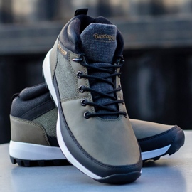 Leather sneakers shoes Trax Bustagrip M MRM7B green 2