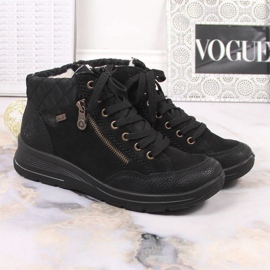 Rieker W RKR567 waterproof leather insulated boots black 2