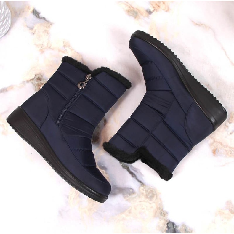 Insulated snow boots NEWS W EVE377B navy blue 2