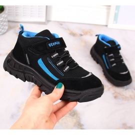 Befado Jr BEF37A waterproof high trekking shoes black 1