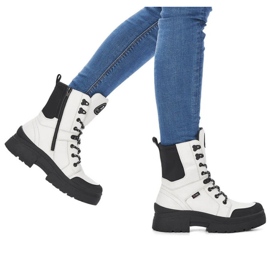 Rieker Revolution W RKR571 waterproof leather insulated boots white 1