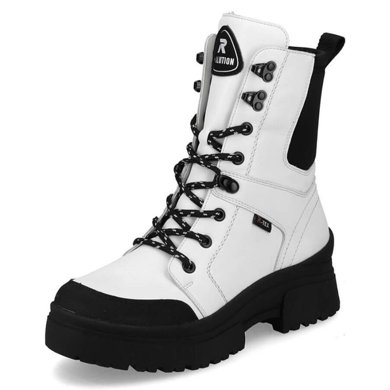 Rieker Revolution W RKR571 waterproof leather insulated boots white 2