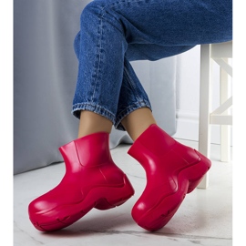 BM Pink rain boots on a high Frolo sole 1