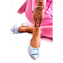 WS1 Leather Ballerinas With Blue Simone Spitz Ornament 3