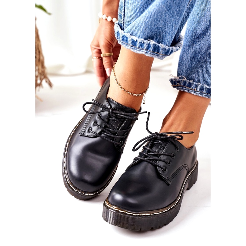 Leather Oxford Shoes Big Star II274107 Black 1