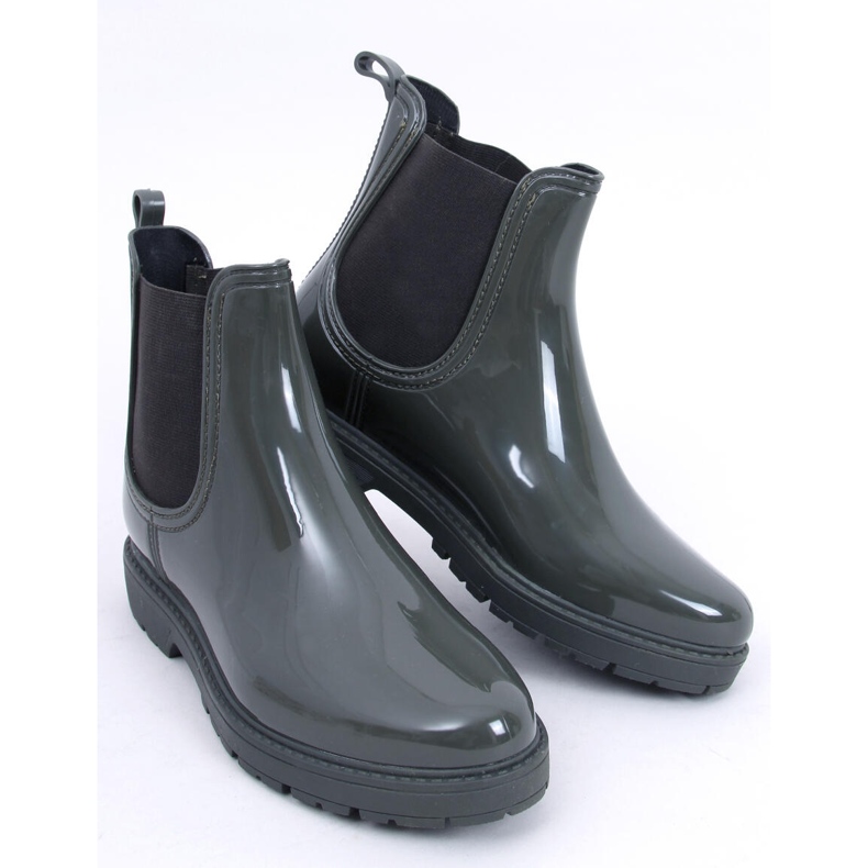 BM Women's galoshes short Jodhpur boots Essence Green 1