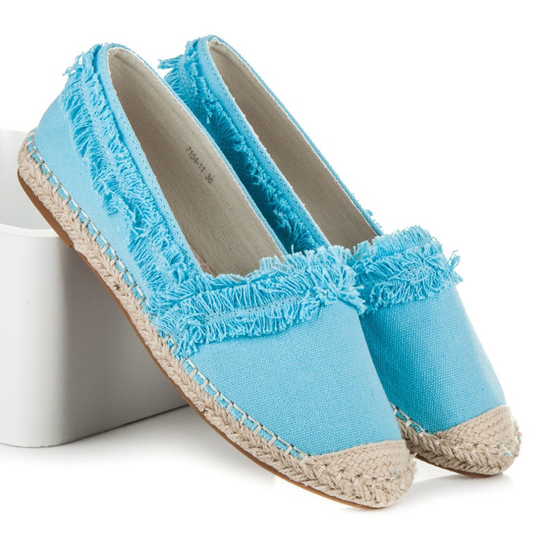 Vices Blue Espadrilles With Fringes 1