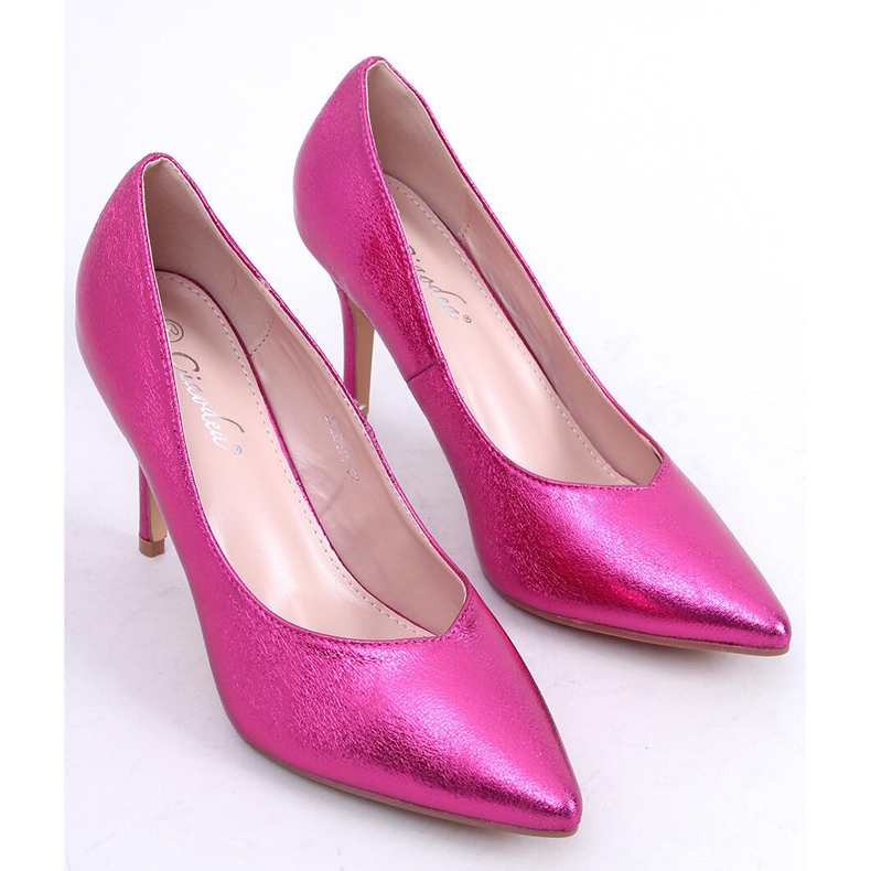 Metallic Claire Fushia stilettos pink 1