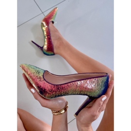 BM Women's sequin Mirren Navy heels multicolored 1