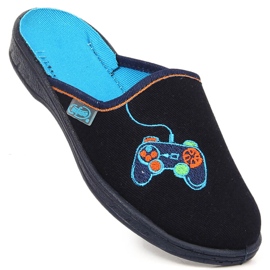 Boys' home slippers navy blue Befado 707Y420 1