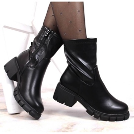 Jodhpur boots with high heels and an insulated platform Jezzi W JEZ379 black 1