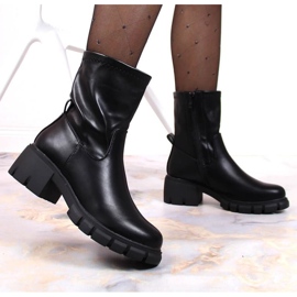 Jodhpur boots with high heels and an insulated platform Jezzi W JEZ379 black 2