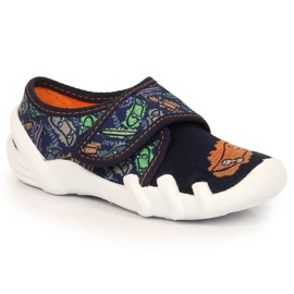 Befado Jr BEF11F velcro home slippers navy blue 2