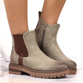 Jodhpur boots on the platform insulated eVento W EVE368A beige brown 2