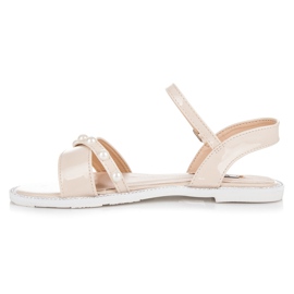 Vices Flat sandals with pearls brown 1