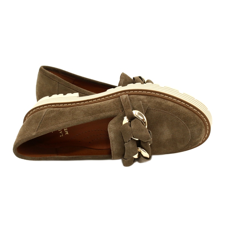 Women's shoes with ornamental ornament Laura Messi 2523 green 4 Women's shoes with ornamental ornament Laura Messi 2523 green 4